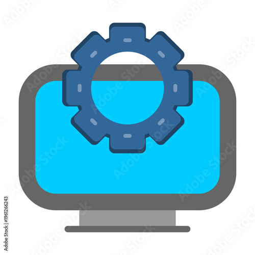 Desktop Computer Vector Icon