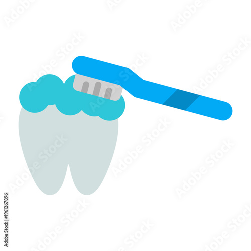 Brushing Teeth Vector Icon