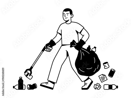 Woman sewing handmade tote bag at home craft table