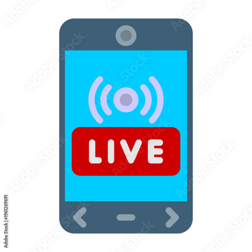 Live Streaming Vector Icon