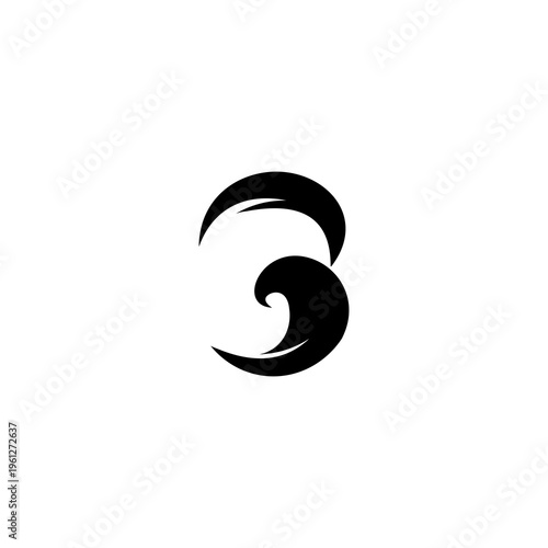 Stylized Letter B Logo Design