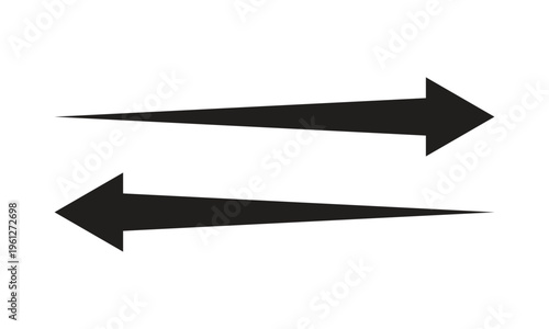 abstract black direction arrow symbol.