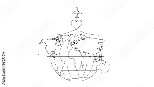 A minimalist line art drawing of a mother gently cradling her newborn baby in a warm embrace