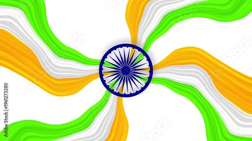 Indian Republic Day celebration Animation. 4K.