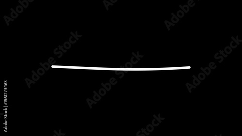 Underline Stroke Animation with Alpha Channel. Hand Drawn Underline Reveal. Animated Line Stroke Under Text. Marker Underline Motion Graphic