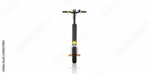 A modern electric scooter shown from a top down perspective