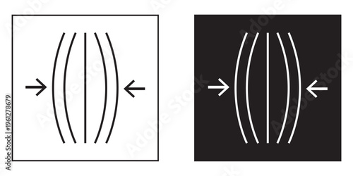 Elastic icon shape graphic simple plain clipart symbol. thin line outline art