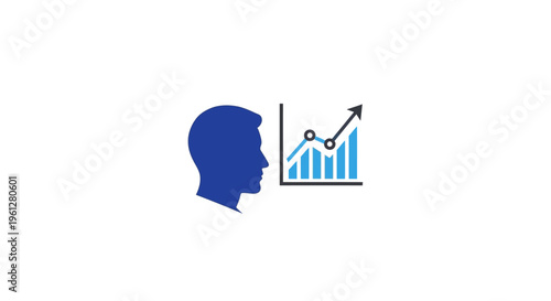 Businessman Thinking About Financial Growth Chart.