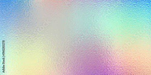 Abstract pastel rainbow hologram, silver iridescent foil texture background, raster image.