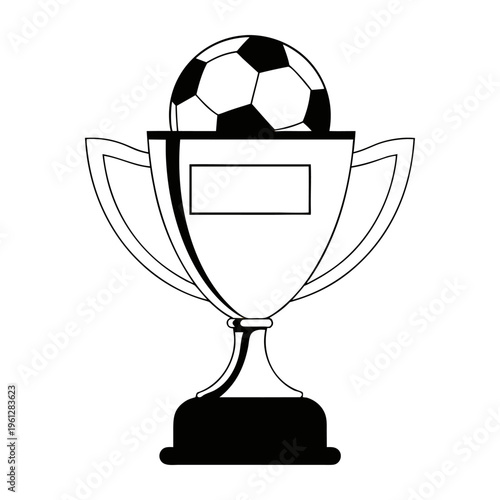 World Cup Style Trophy Gold Award Icon Football Championship