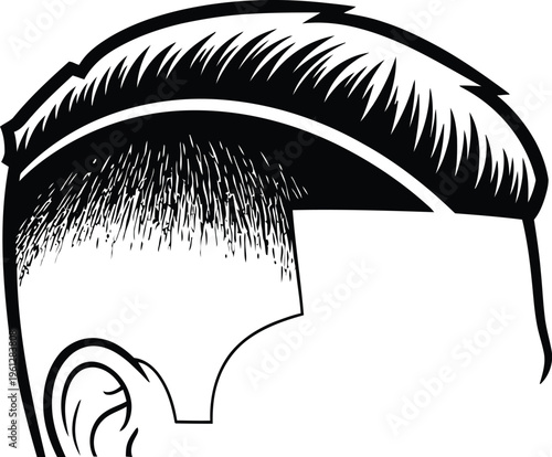 Low fade with taper haircut stylish gradient style