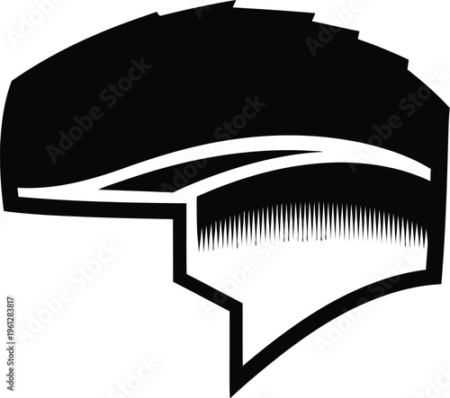 Low fade with taper haircut stylish gradient illustration