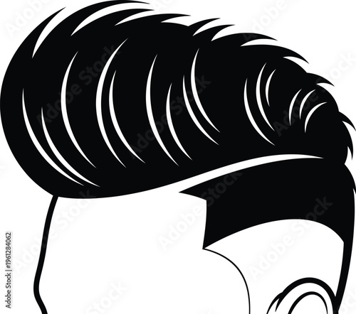 Low fade with taper haircut stylish men's grooming illustration
