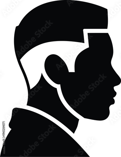 Low fade with taper haircut stylish men's grooming illustration