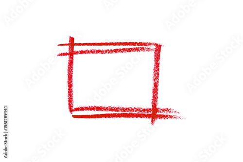 red pencil strokes isolated on transparent background