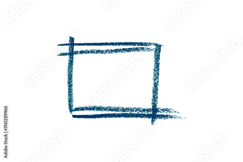 blue pencil strokes isolated on transparent background