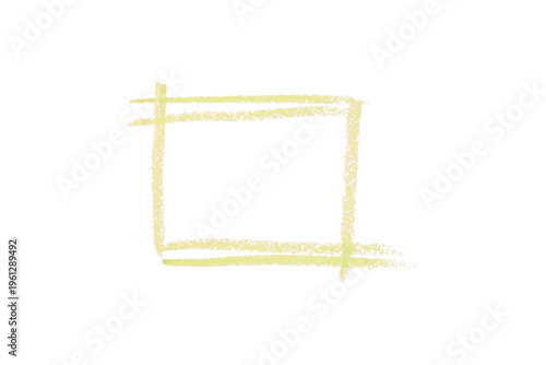 light yellow pencil strokes isolated on transparent background