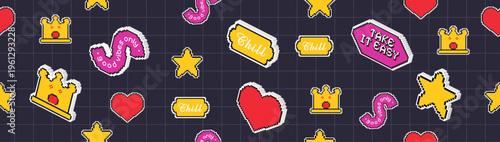 Set of pixel icons of retro 8-bit speech bubbles, emoji stars, and sound notes. Y2K pixel podcast icon collection.