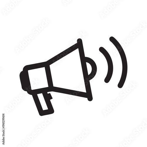 A megaphone produces sound amplification outdoors.