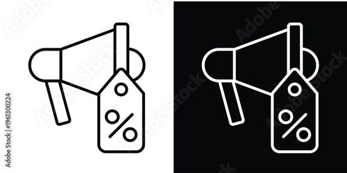 Promotion In White and Black Background