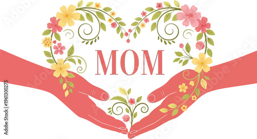 Adobe Illustrator Artwork
Mothers Day vector illustration of happy mother holding baby with love, family, heart, parenting, celebration, motherhood, caring mom, cute cartoon, family bond, baby hug EPS