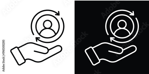 Retention In White and Black Background