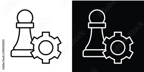 Strategy In White and Black Background
