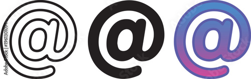 unique mention icon set