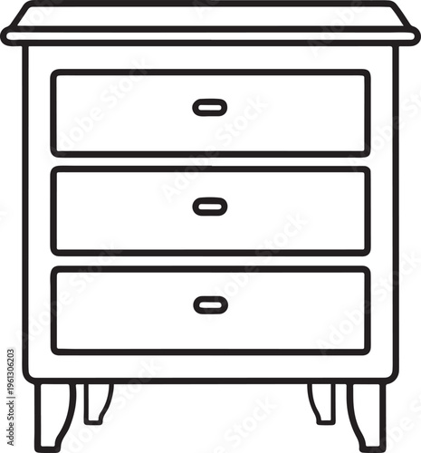 Dresser silhouette vector image