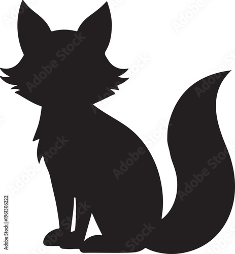 Fox silhouette vector image