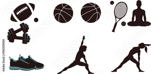 Modern Flat Female Character Illustration – Minimal Woman Avatar with Leaves