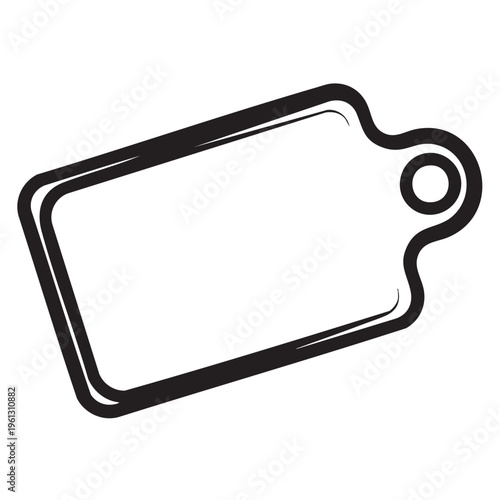 An illustration shows a cutting board outline on a clear background.