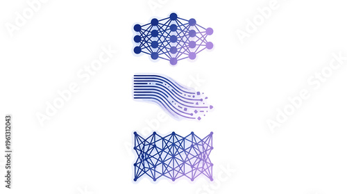 Abstract visualization of neural network layers and data flow, representing artificial intelligence and deep learning concepts