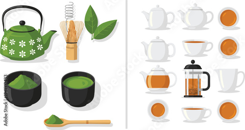 Large Collection of Stylized Tactical Handgun and Pistol Vector Icons Featuring Modern Semi Automatic Firearms and Military Sidearms for Action Design