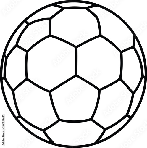 Line art soccer ball illustration simple football design