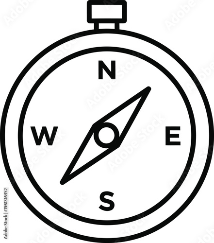 Line airt navigation compass direction indicator