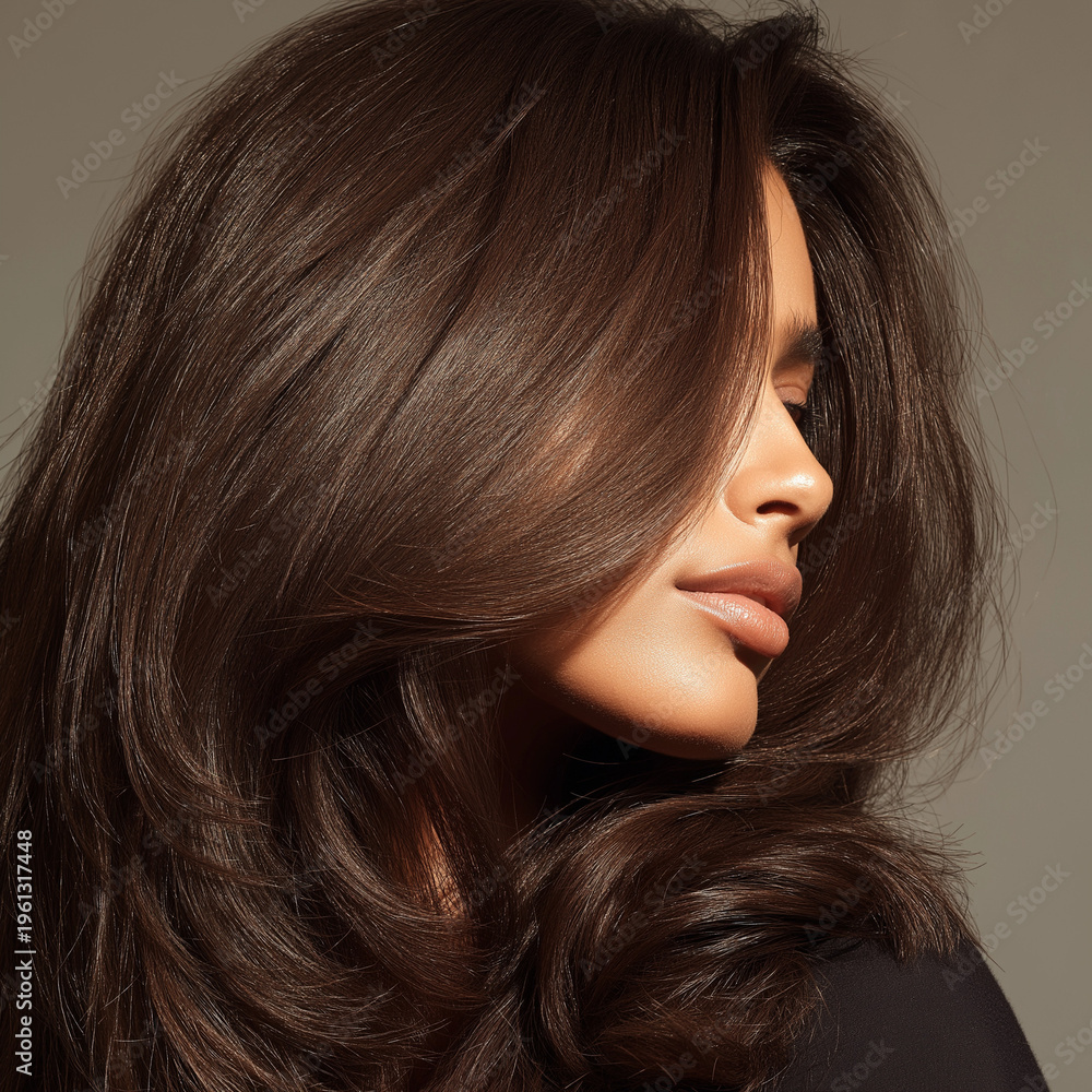 Naklejka premium glamour brunette hair model