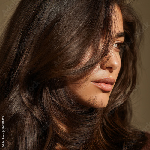 glamour brunette hair model