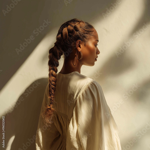 women braided hair