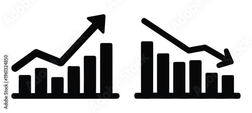 Business growth and decline graphs