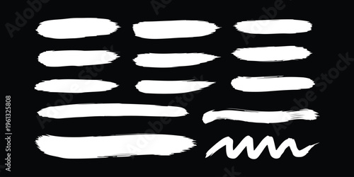 Ink grunge shape patterns with distressed textures and abstract strokes