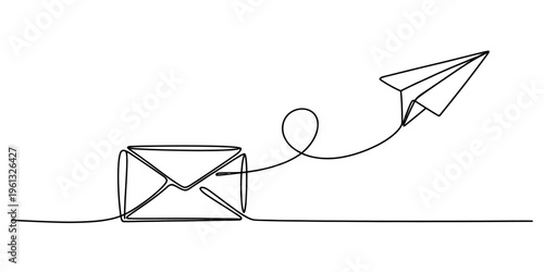 Continuous line drawing of a bride and groom raising champagne glasses for a wedding toast