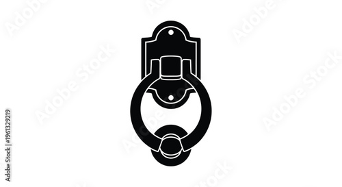 Classic black door knocker design with ornate details a striking silhouette