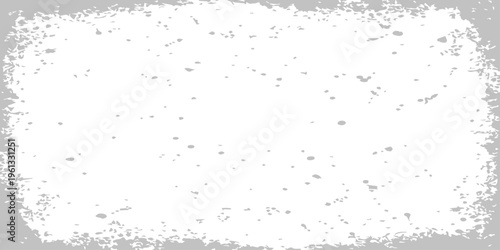 Abstract grunge background with a vintage black frame featuring an artistic paint splash pattern and ink drop stains on a dirty textured paper wall design