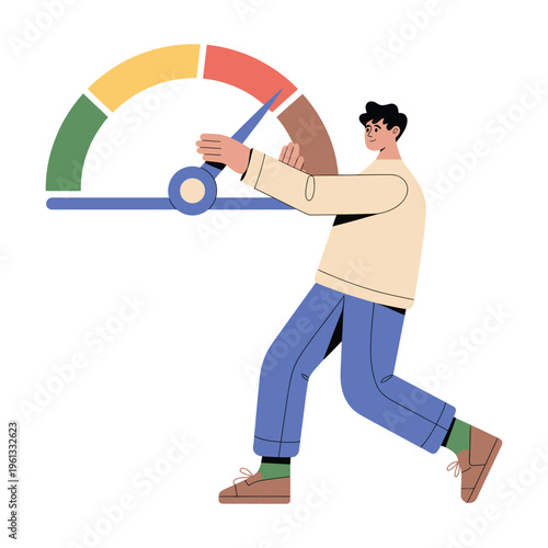 Credit score icon representing financial rating loan eligibility creditworthiness banking assessment and personal finance evaluation vector illustration for business and fintech applications