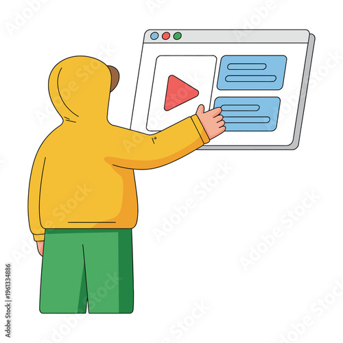 Video editing icon representing film production timeline cutting trimming effects and post production process for multimedia content creation vector illustration