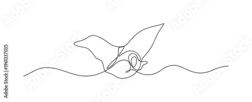 Idea Sketch Process. Minimalistic one-line drawing hand drawing early concept lines forming a creative object outline, continuous single black line on white