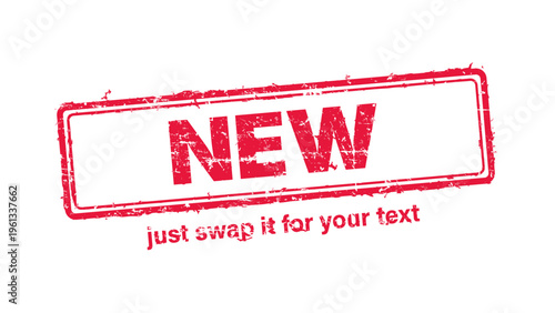 official stamp label red rubber stamp vector with distressed ink texture and clean frame, built for packaging, shipping labels, office paperwork, certification workflows, and commercial branding use.