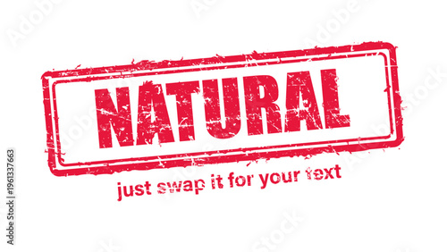 official stamp label red rubber stamp vector with distressed ink texture and clean frame, built for packaging, shipping labels, office paperwork, certification workflows, and commercial branding use.