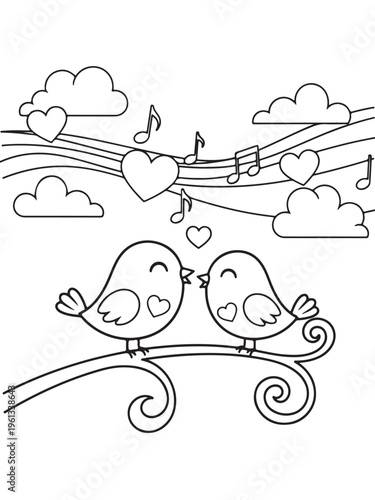 Bold cute unicorn coloring page for kids